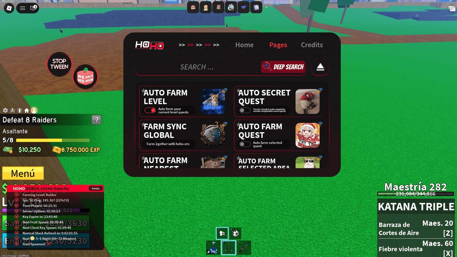 Blox Fruits Script HOHO HUB Autofarm